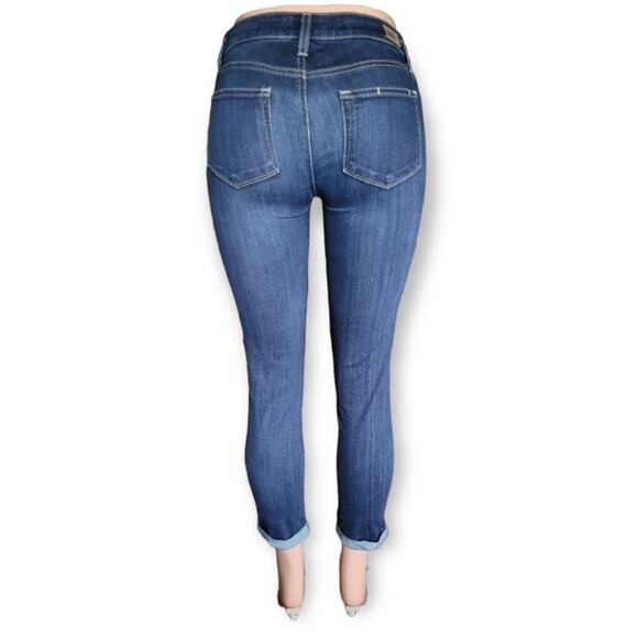 PAIGE Skyline Skinny Crop Jeans – Dark Wash, Size 26, Mid-Rise Stretch Denim - Picture 6 of 10